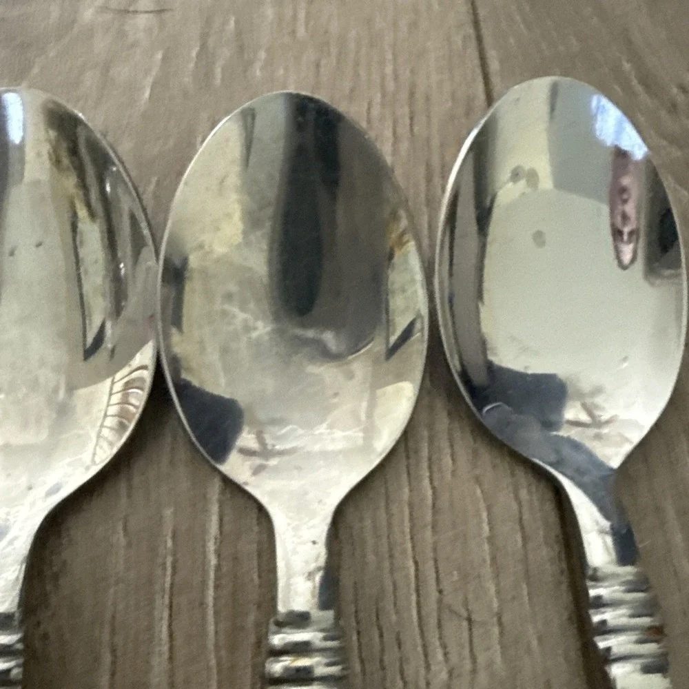 6 Place‎ Oval Soup Spoons Cambridge CODIE GLOSSY Stainless China 7 1/8